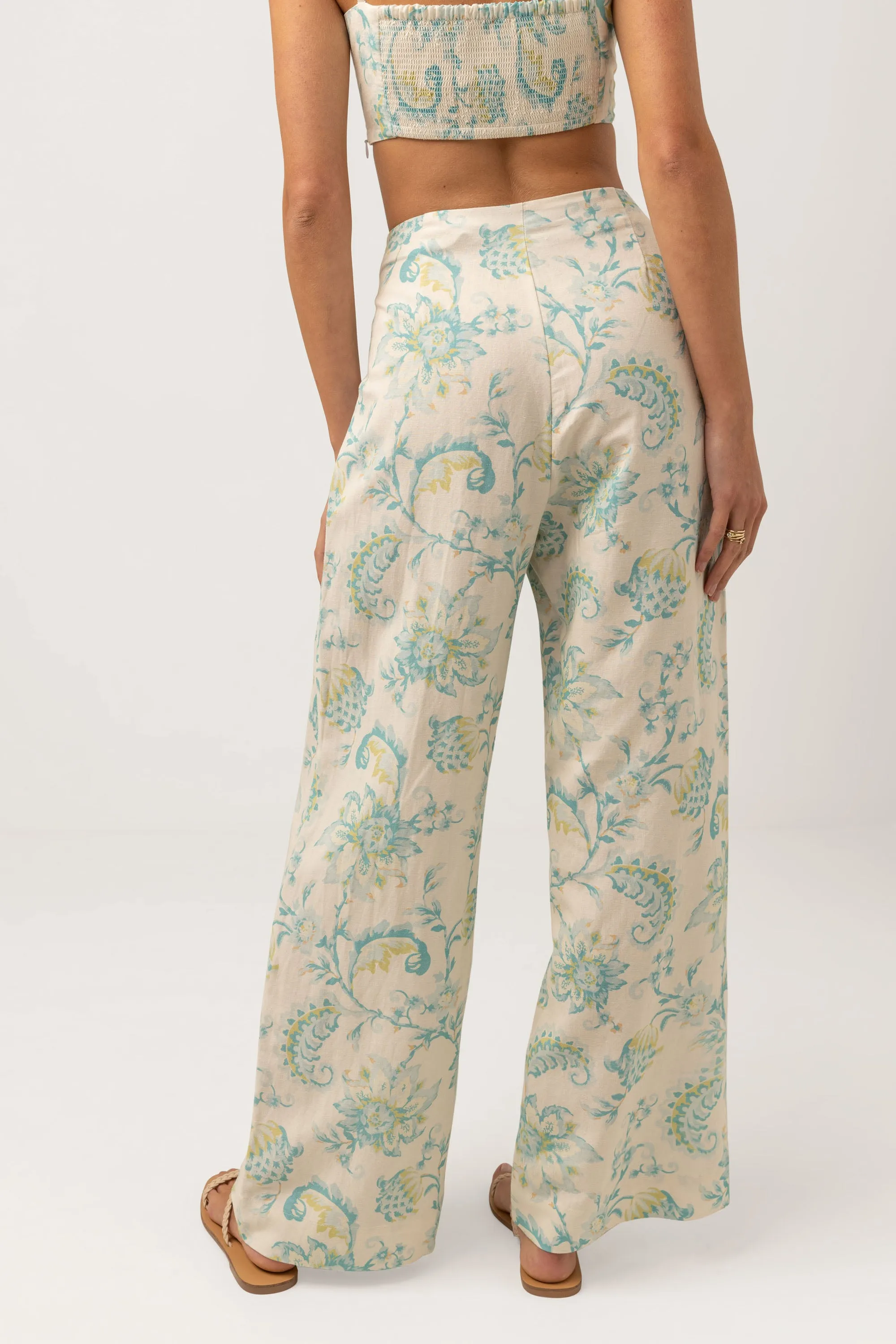 CAIRO WIDE LEG PANT - BLUE