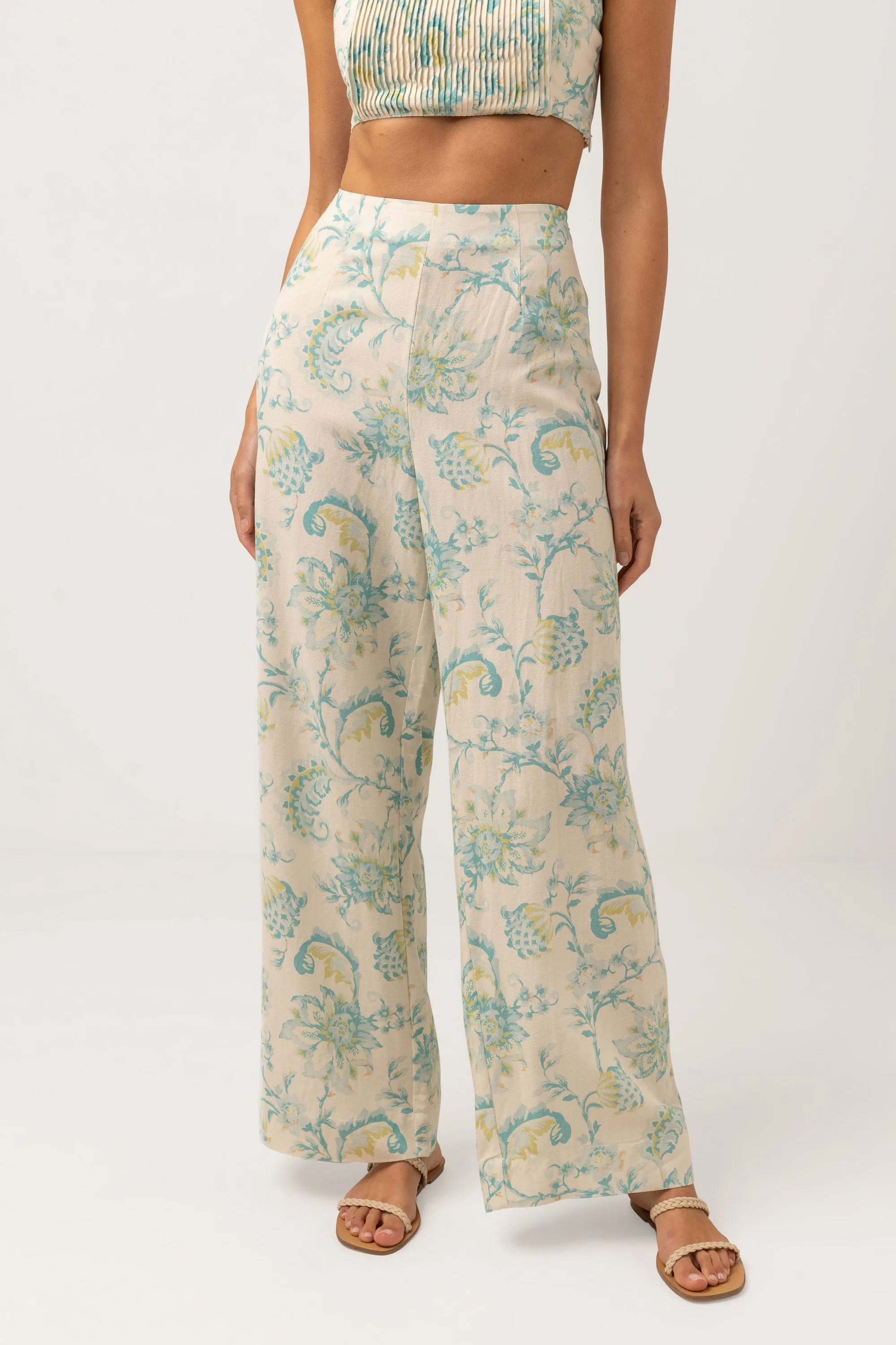 CAIRO WIDE LEG PANT - BLUE