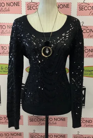 Calvin Klein Sequin Knit Top (M)
