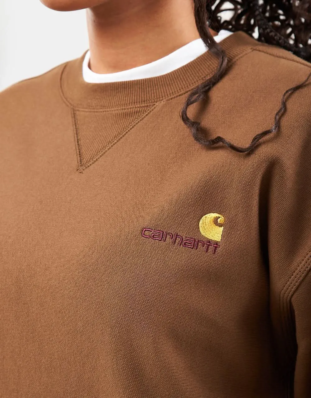 Carhartt WIP American Script Sweatshirt - Lumber