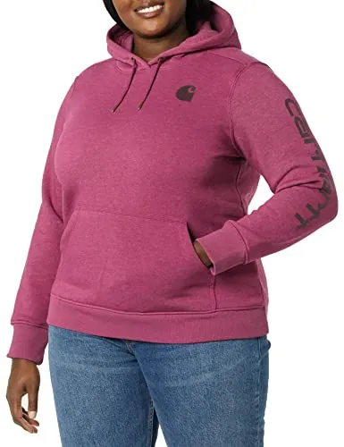 Carhartt Women's Relaxed Fit Midweight Logo Sleeve Graphic Sweatshirt