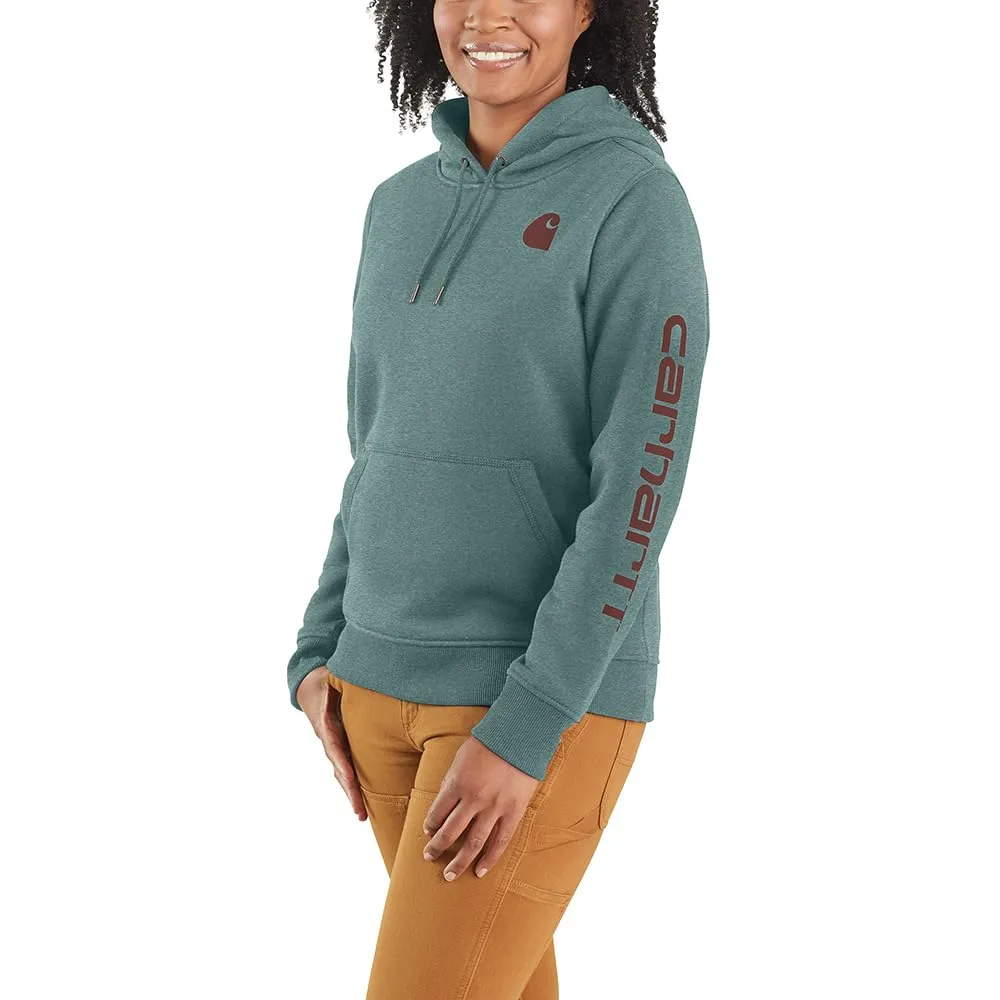 Carhartt Women's Relaxed Fit Midweight Logo Sleeve Graphic Sweatshirt