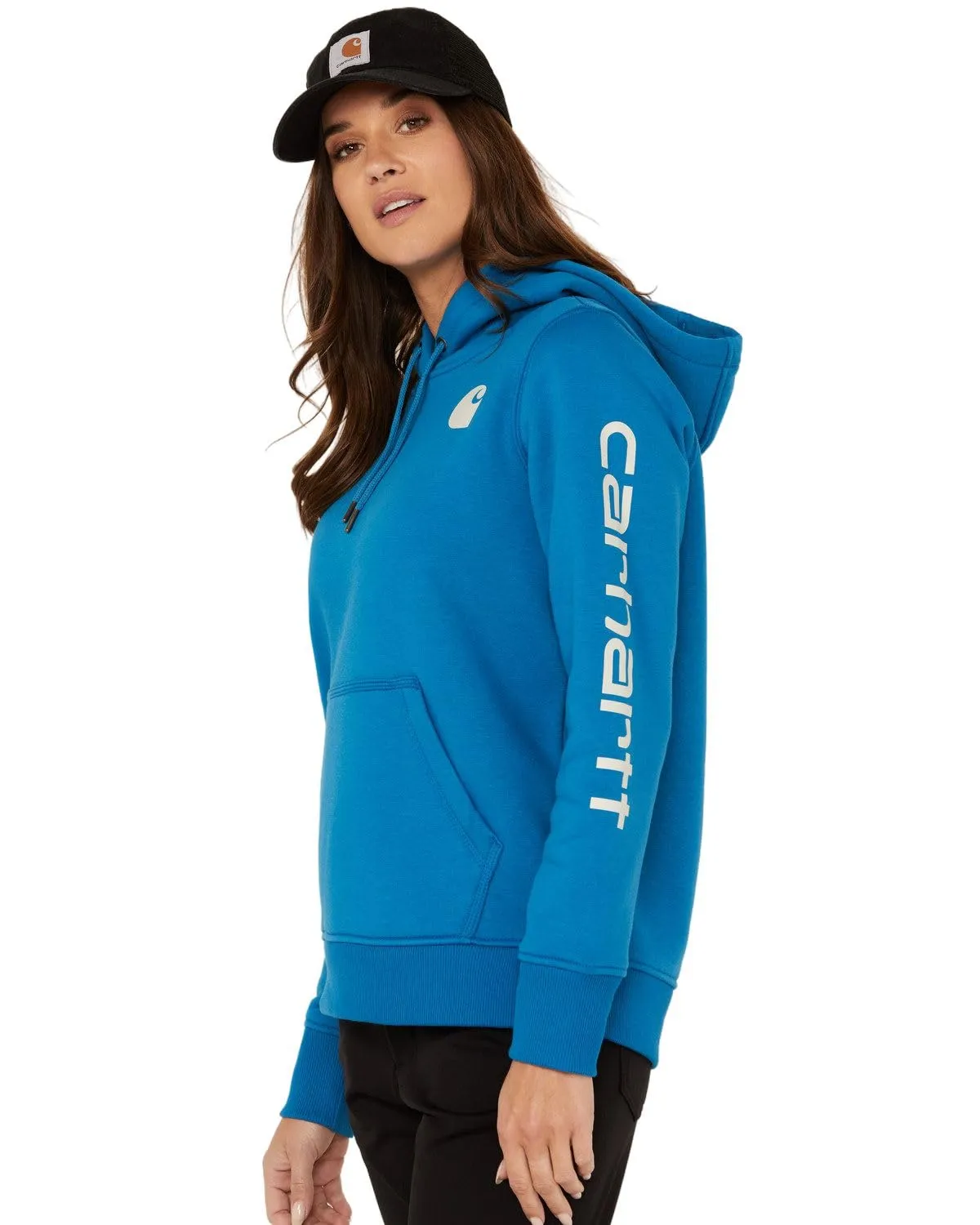 Carhartt Women's Relaxed Fit Midweight Logo Sleeve Graphic Sweatshirt
