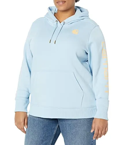 Carhartt Women's Relaxed Fit Midweight Logo Sleeve Graphic Sweatshirt