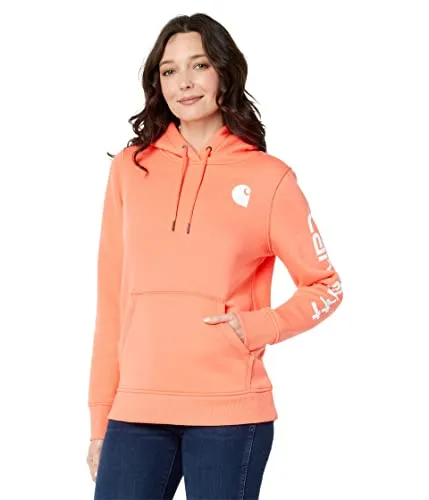 Carhartt Women's Relaxed Fit Midweight Logo Sleeve Graphic Sweatshirt