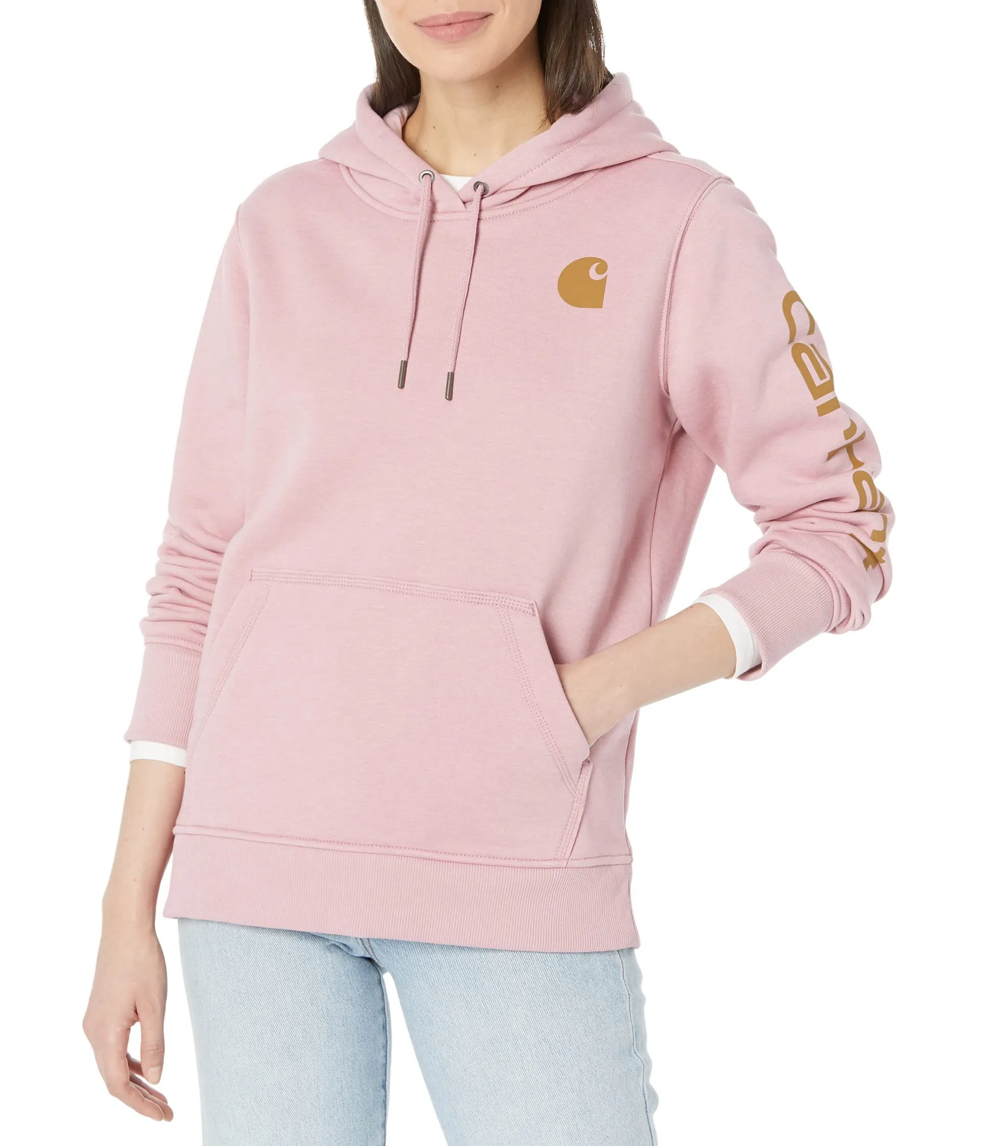 Carhartt Women's Relaxed Fit Midweight Logo Sleeve Graphic Sweatshirt
