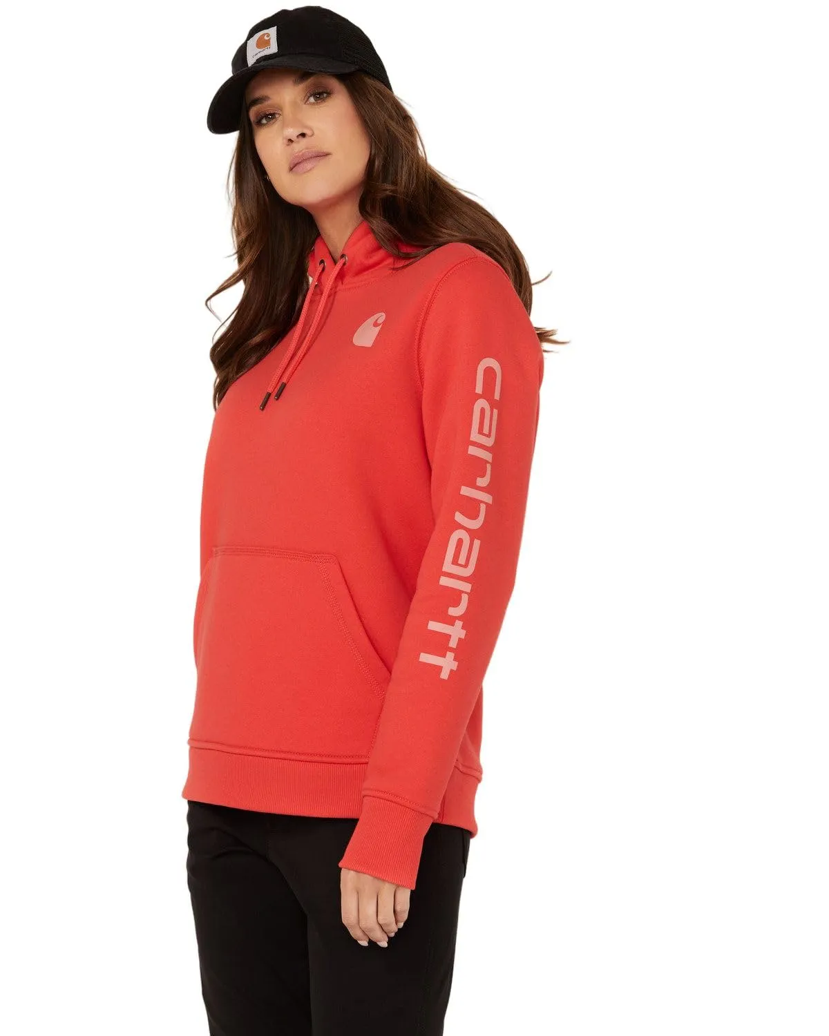 Carhartt Women's Relaxed Fit Midweight Logo Sleeve Graphic Sweatshirt