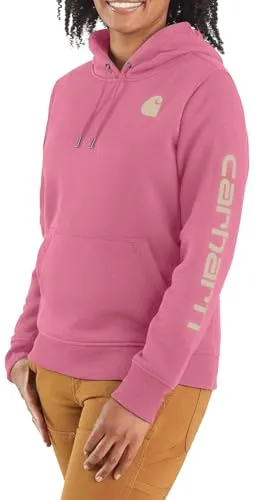 Carhartt Women's Relaxed Fit Midweight Logo Sleeve Graphic Sweatshirt