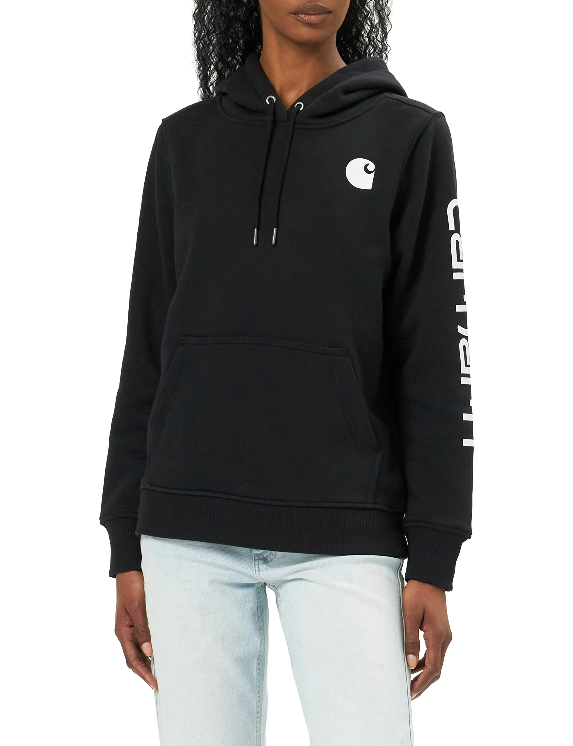 Carhartt Women's Relaxed Fit Midweight Logo Sleeve Graphic Sweatshirt