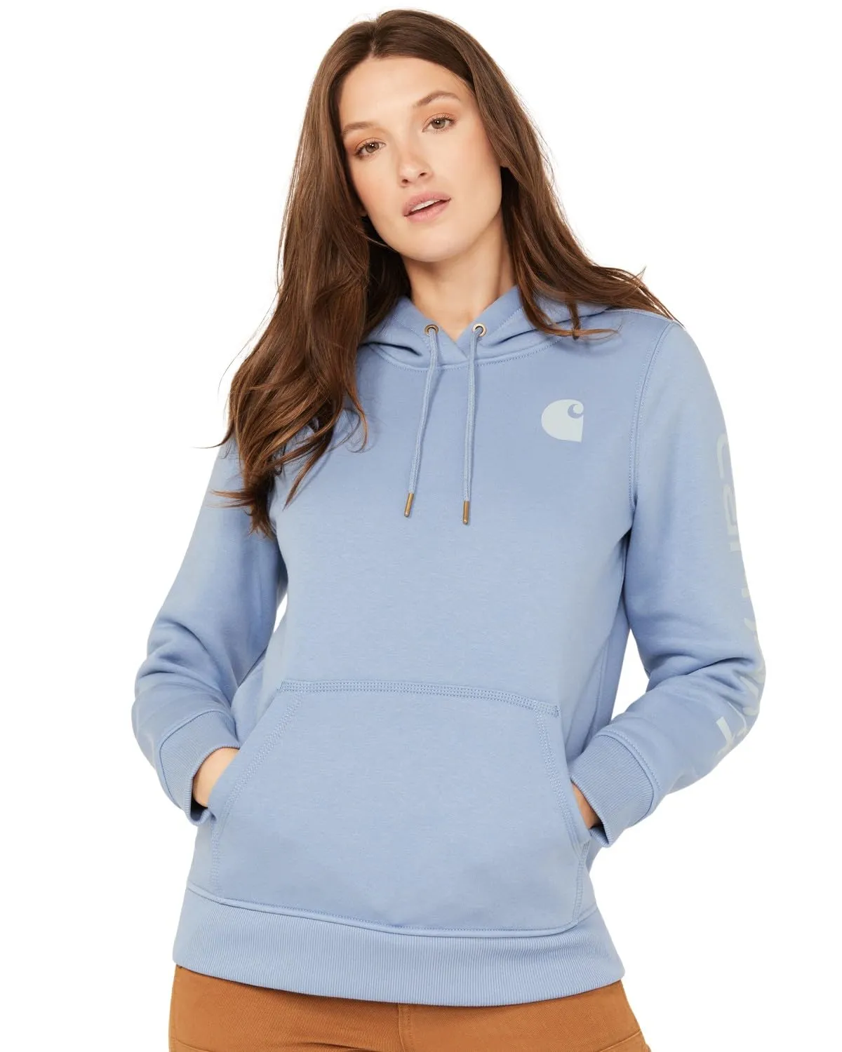 Carhartt Women's Relaxed Fit Midweight Logo Sleeve Graphic Sweatshirt