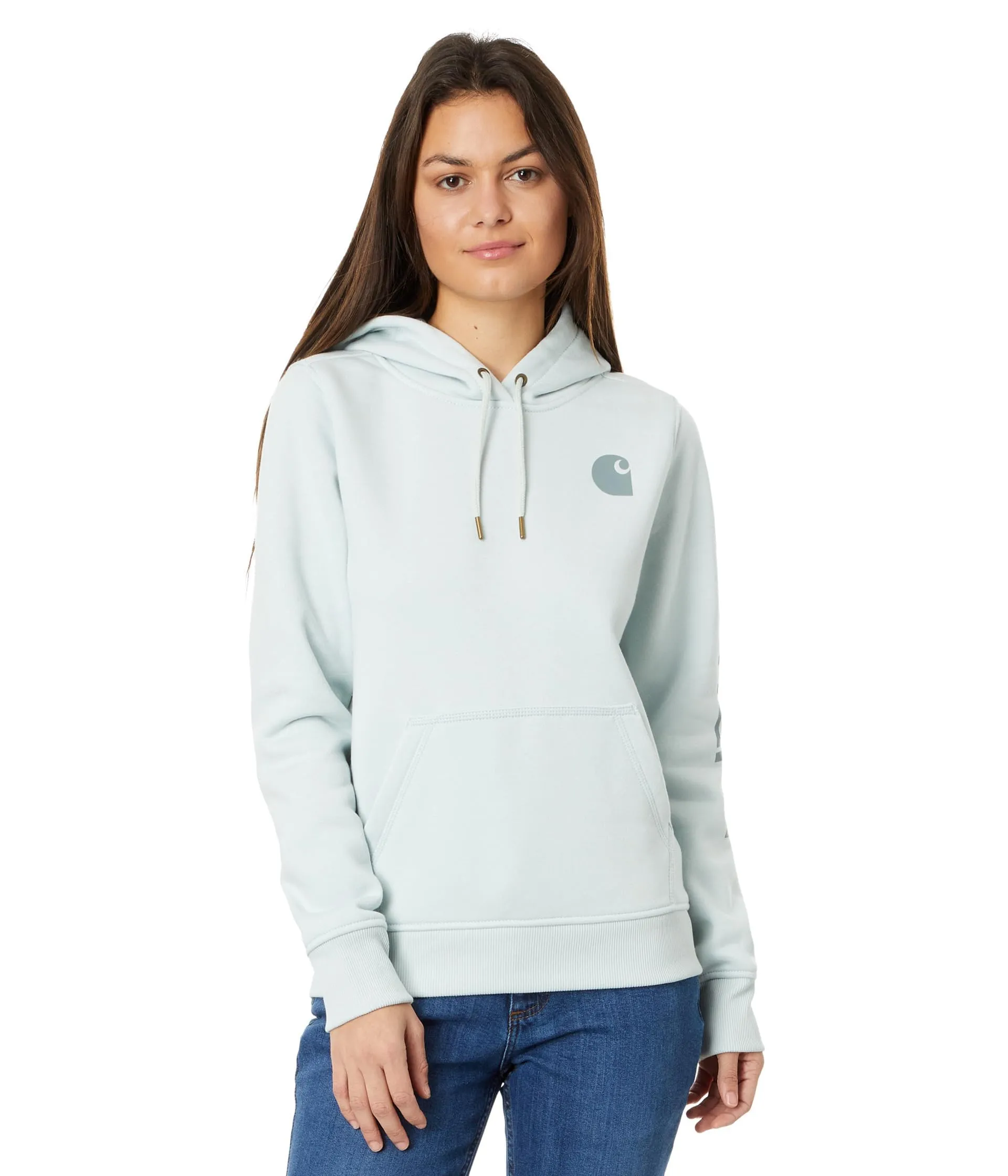 Carhartt Women's Relaxed Fit Midweight Logo Sleeve Graphic Sweatshirt