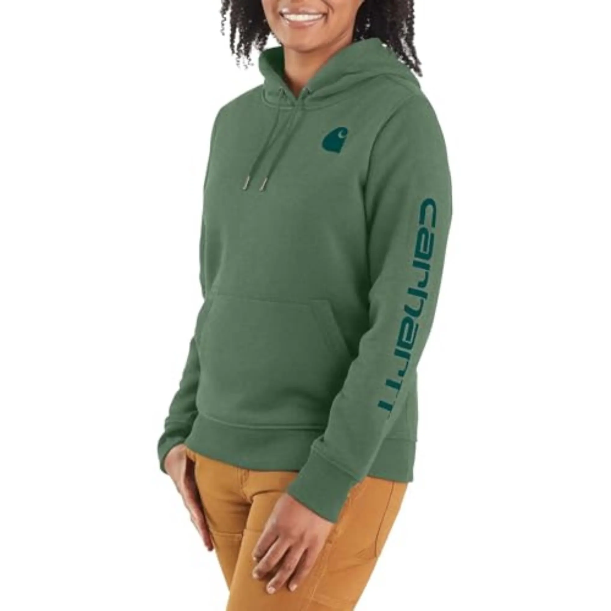 Carhartt Women's Relaxed Fit Midweight Logo Sleeve Graphic Sweatshirt