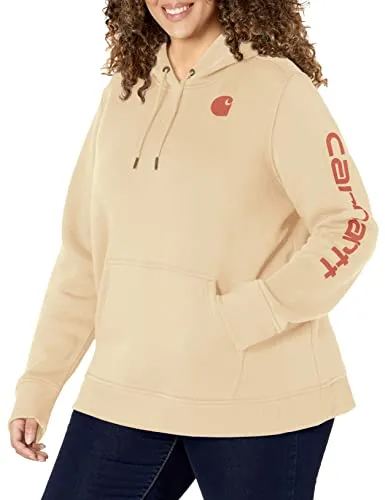 Carhartt Women's Relaxed Fit Midweight Logo Sleeve Graphic Sweatshirt