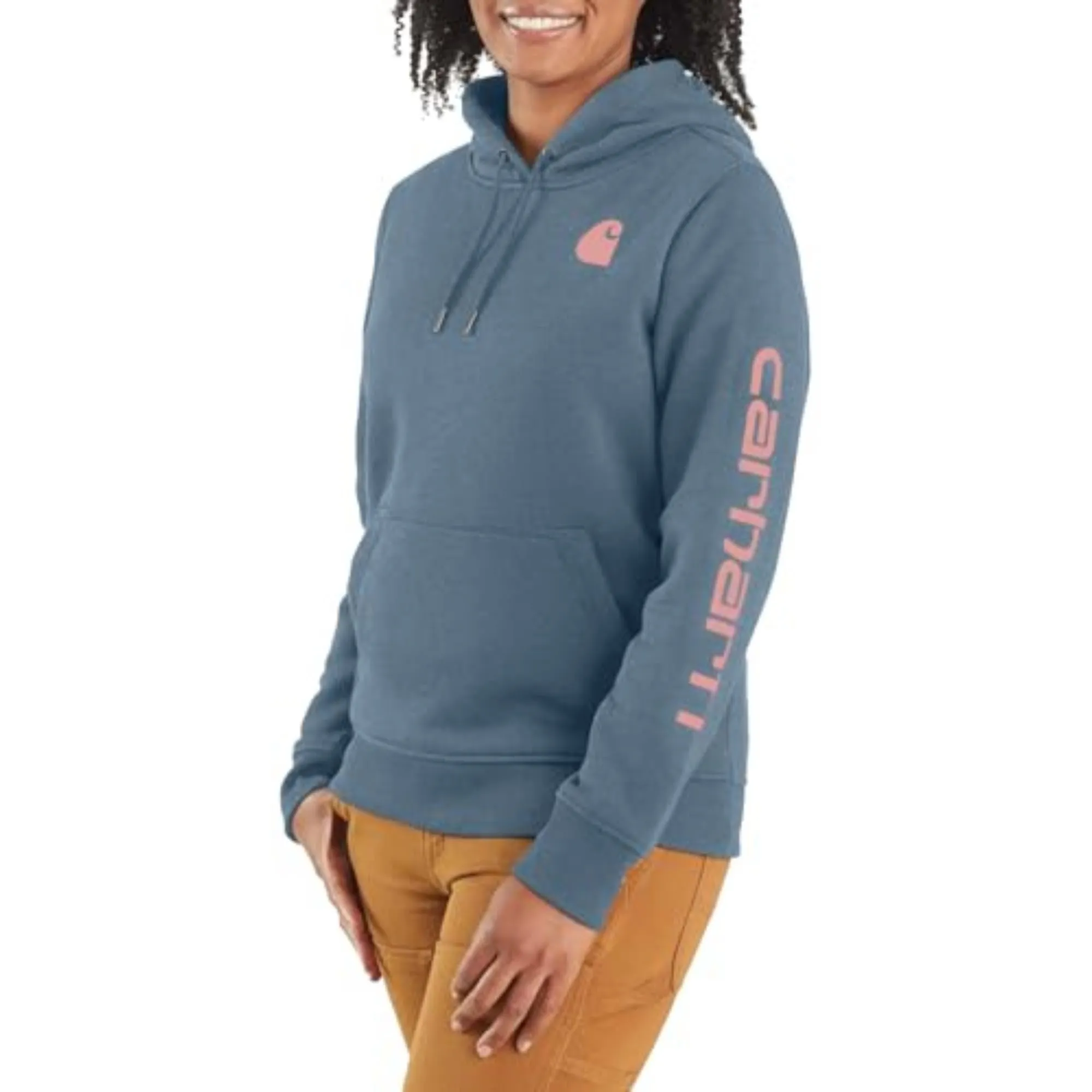 Carhartt Women's Relaxed Fit Midweight Logo Sleeve Graphic Sweatshirt