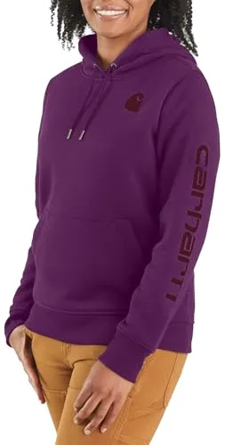 Carhartt Women's Relaxed Fit Midweight Logo Sleeve Graphic Sweatshirt