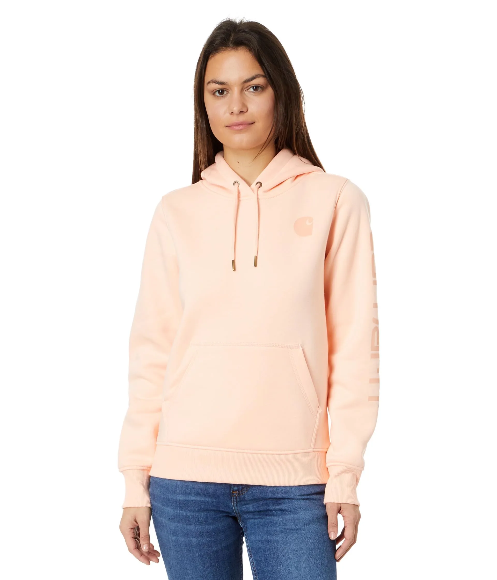Carhartt Women's Relaxed Fit Midweight Logo Sleeve Graphic Sweatshirt