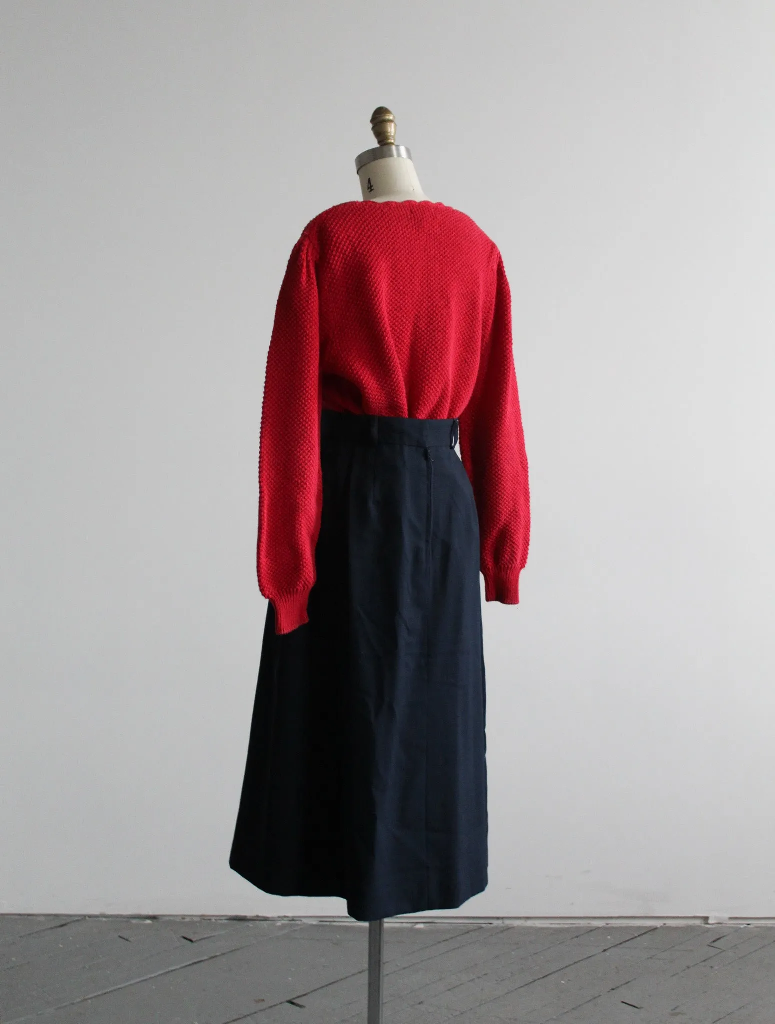 carmine red cotton cardigan