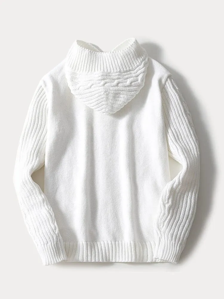 Casual Cable Knit Open Front Cardigan