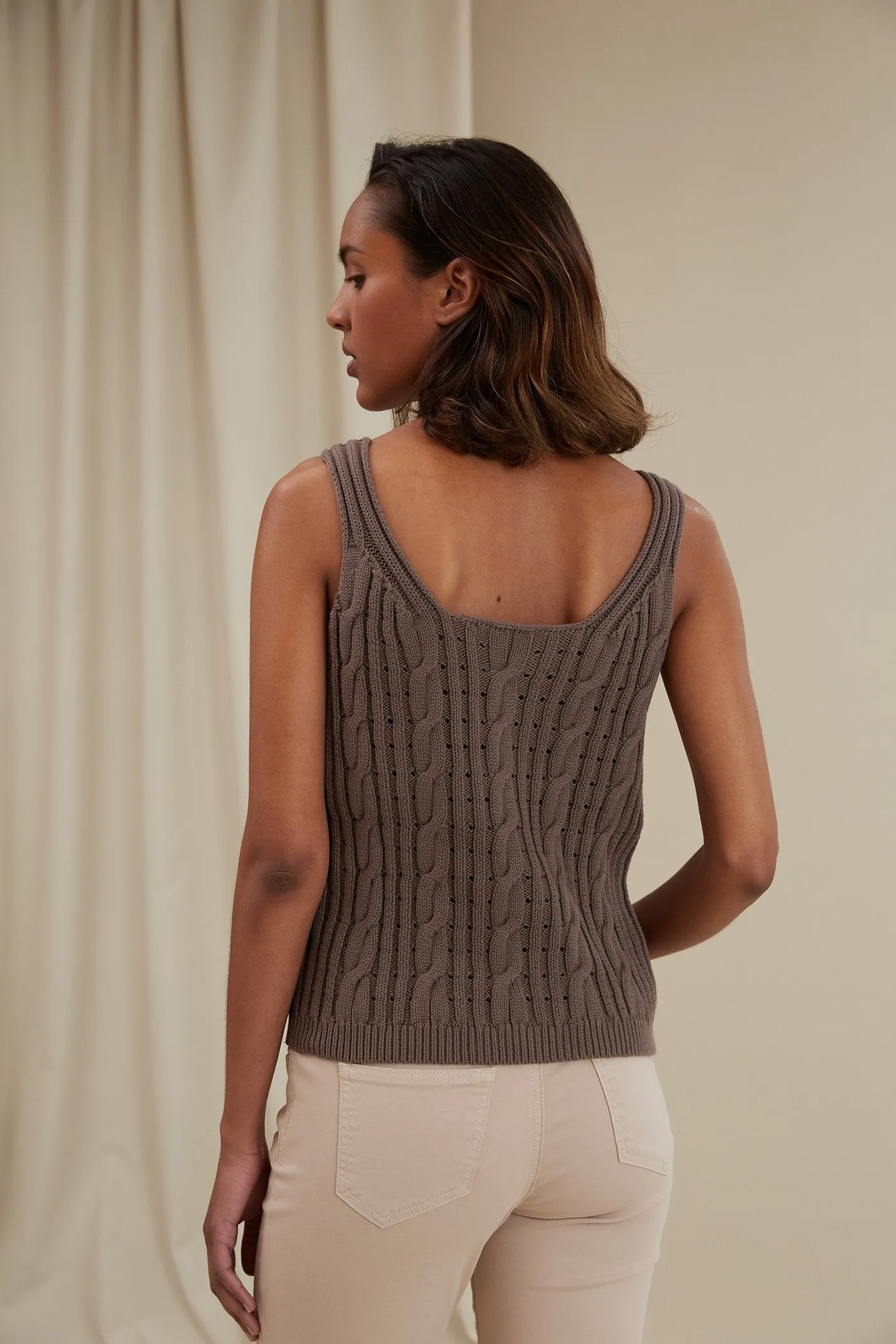 Cathy Knit Top Taupe