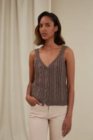 Cathy Knit Top Taupe