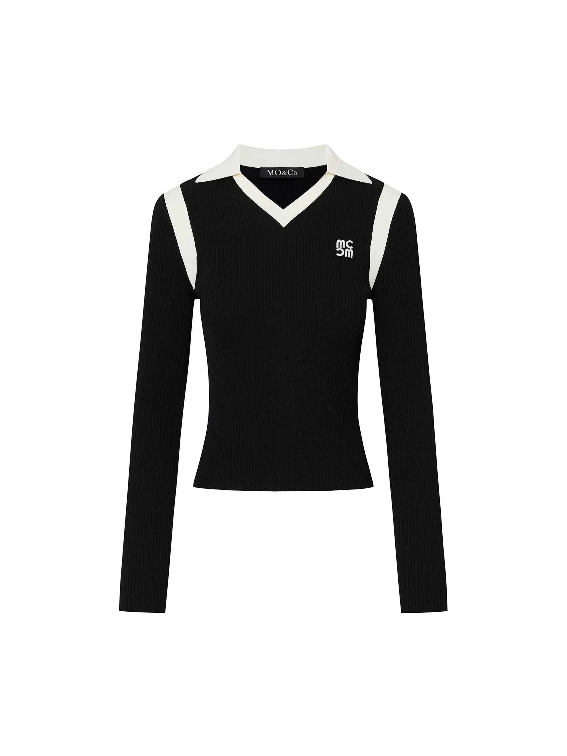 Contrast Detail Knit Top