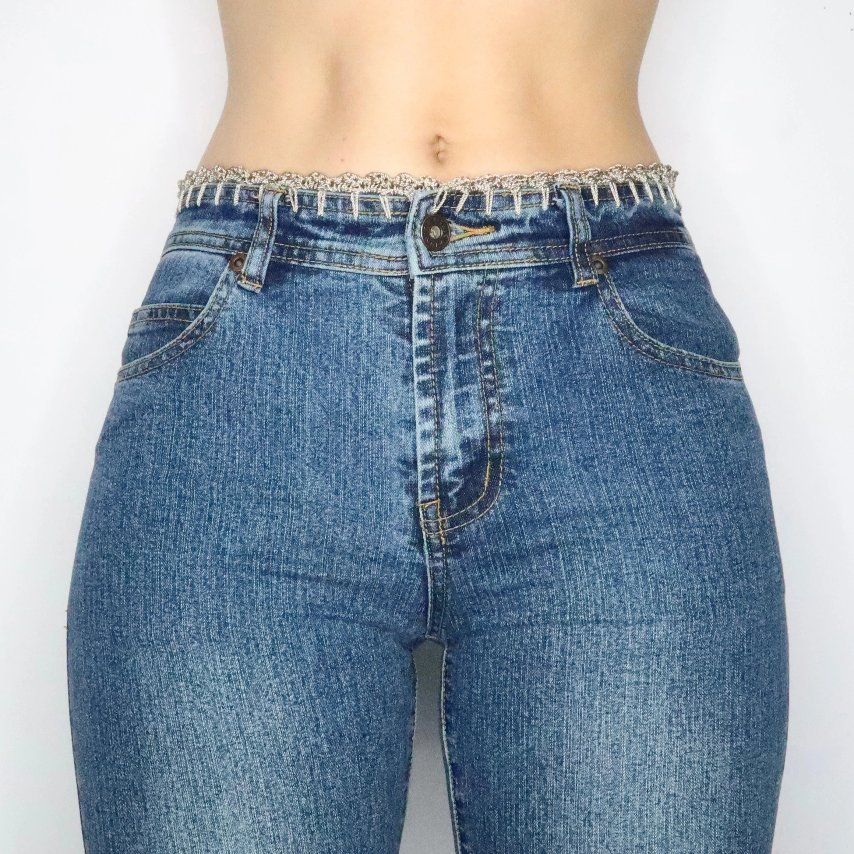 Crochet Flare Jeans (XS-S)