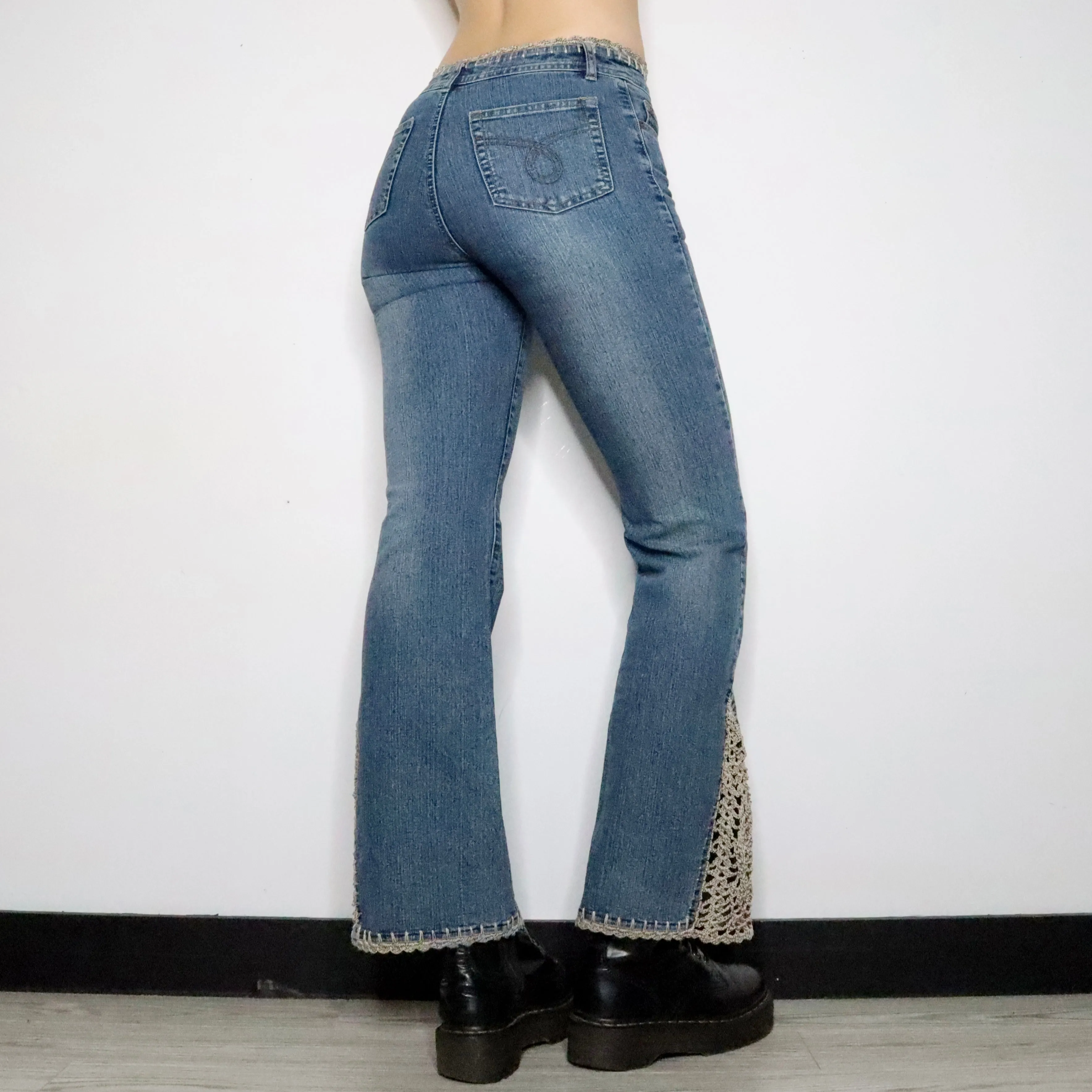 Crochet Flare Jeans (XS-S)