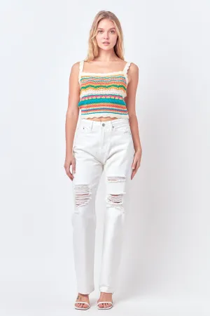 Crochet Knit Top