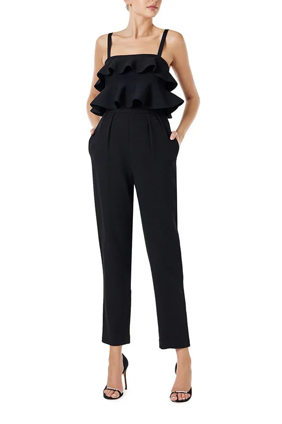 Cropped Ruffle Knit Top