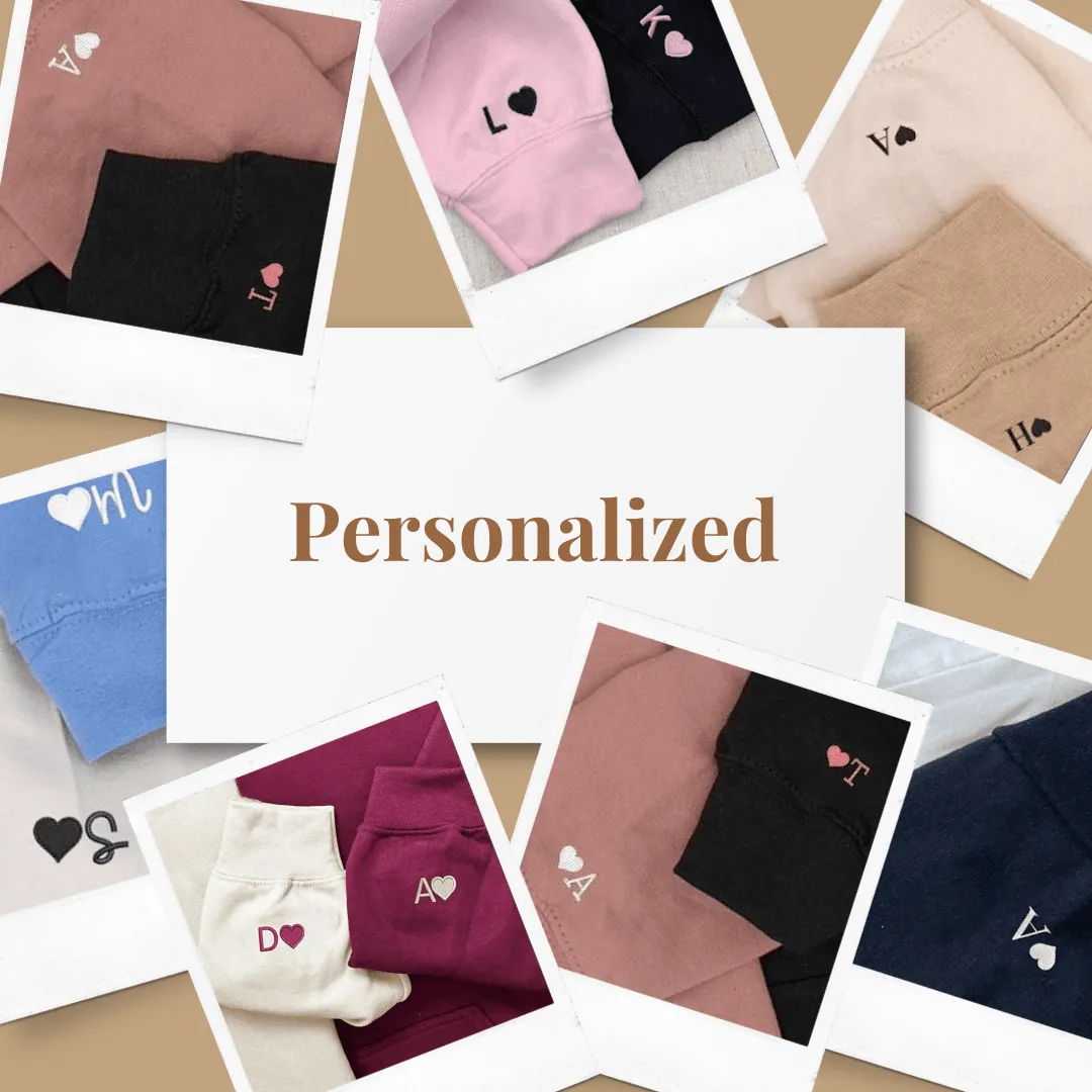 Custom Embroidered Gamer Love Matching Hoodies for Couples | Controller Design
