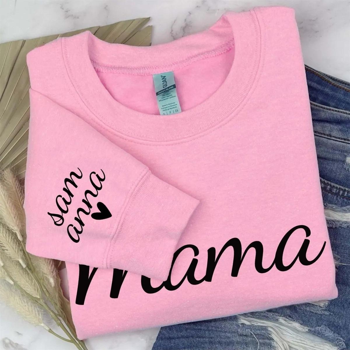 Custom Mama Crew Sweatshirt