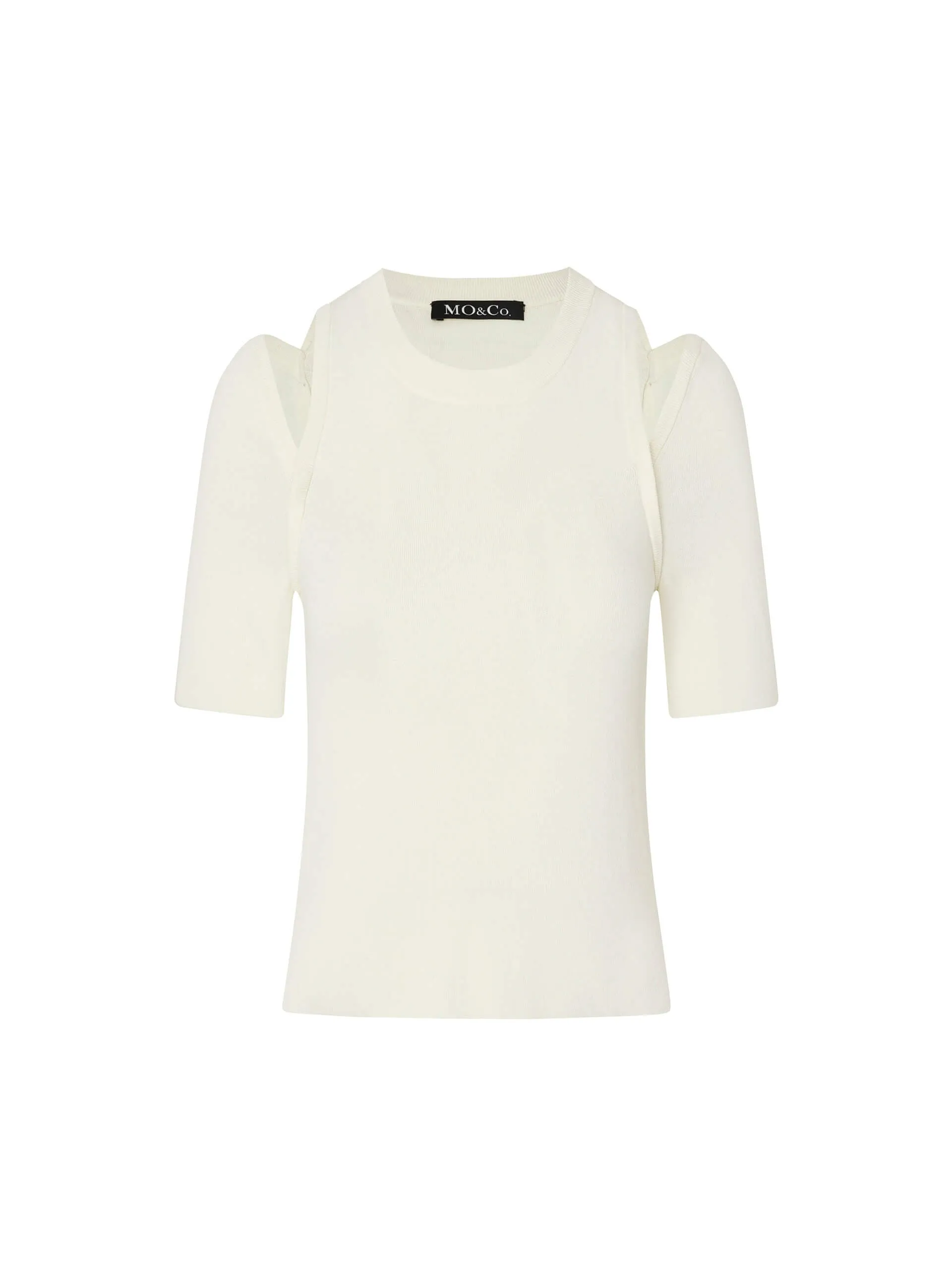 Cut Shoulder Knit Top