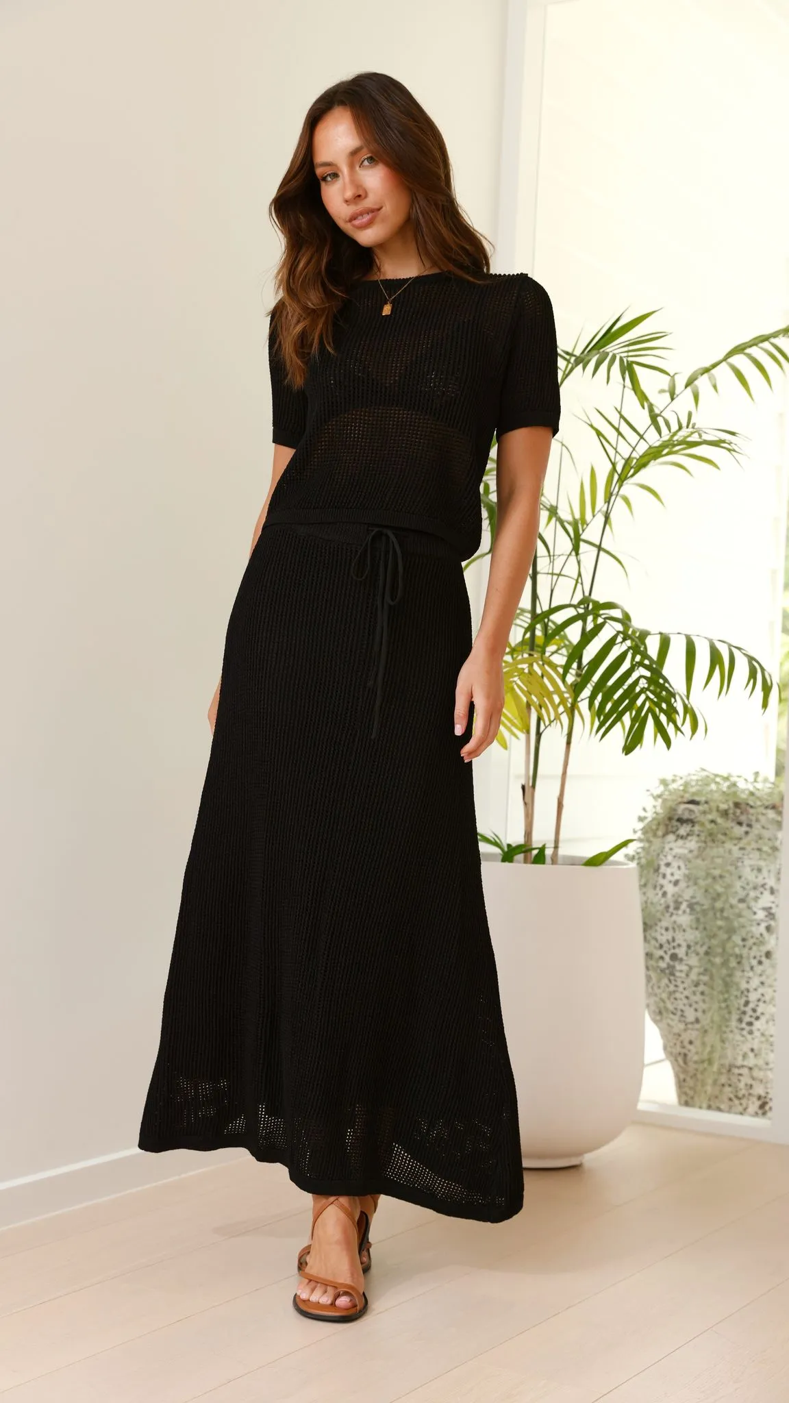 Dacian Knit Top - Black