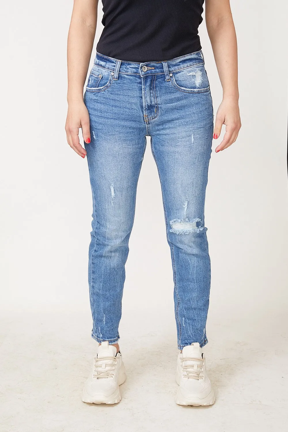 DARK BOYFRIEND JEANS