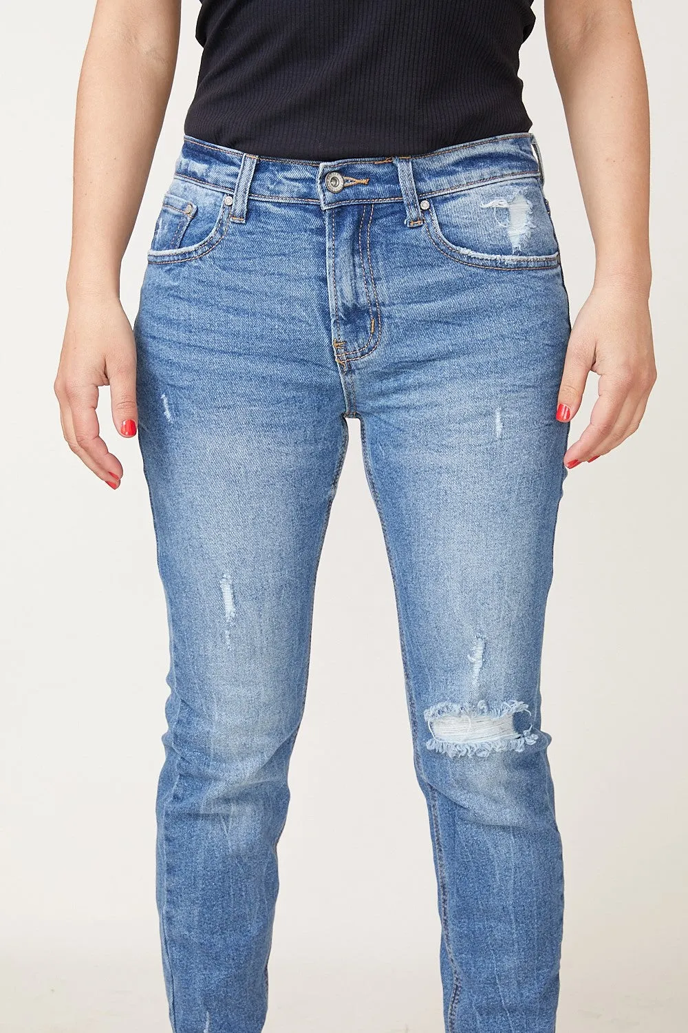 DARK BOYFRIEND JEANS