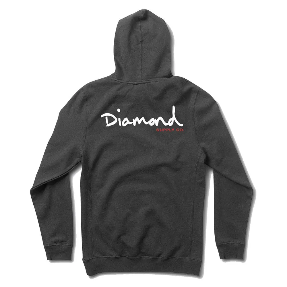 Diamond Supply Co OG Script Hoodie Navy White
