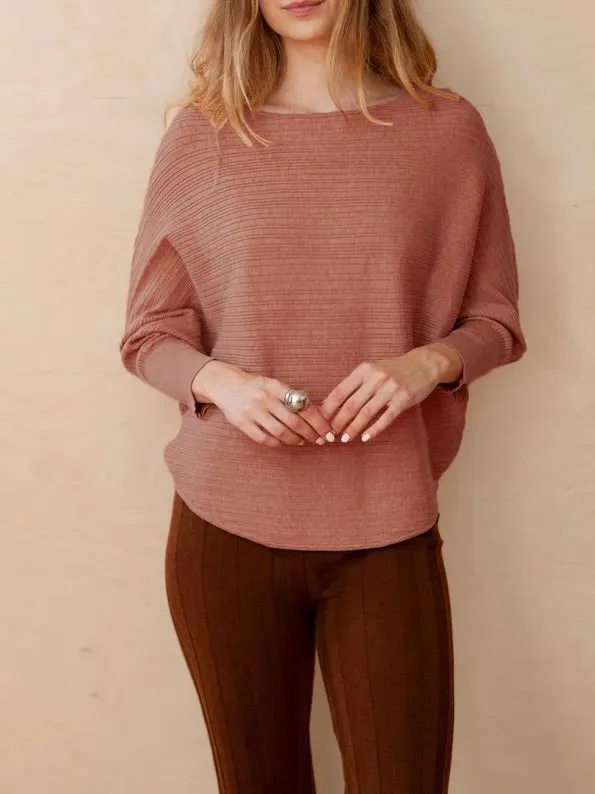 Dolman Rib Sweater - Oatmeal