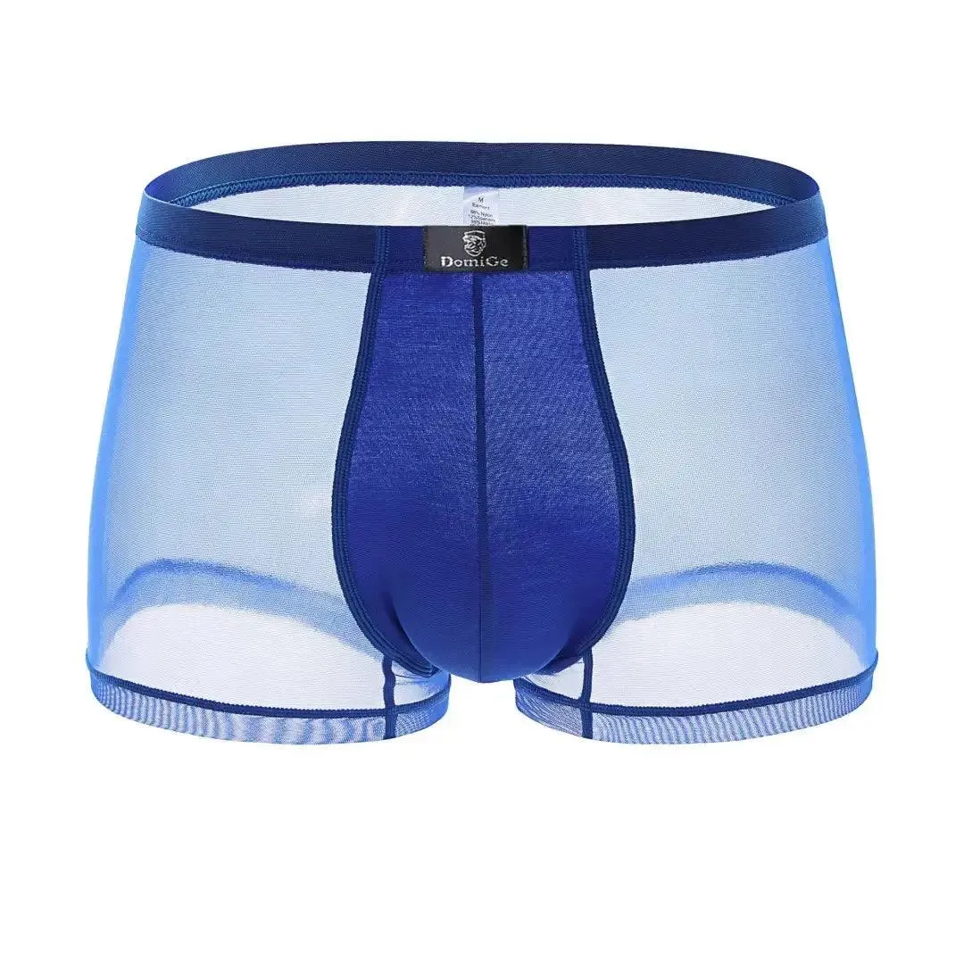 DomiGe Men Sexy Underwear Modal Sheer Mesh Boxers
