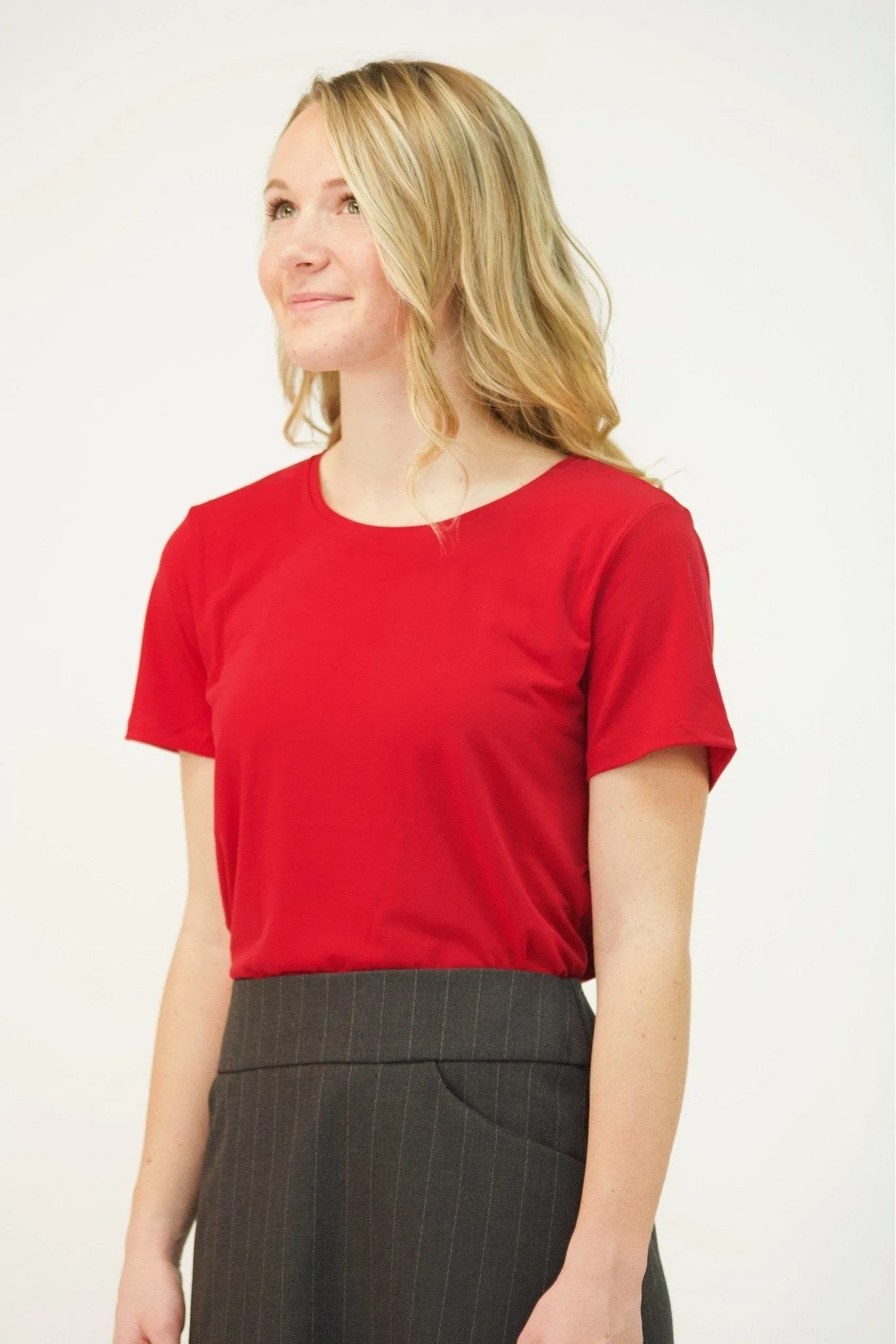 Drop-Neck Knit Top