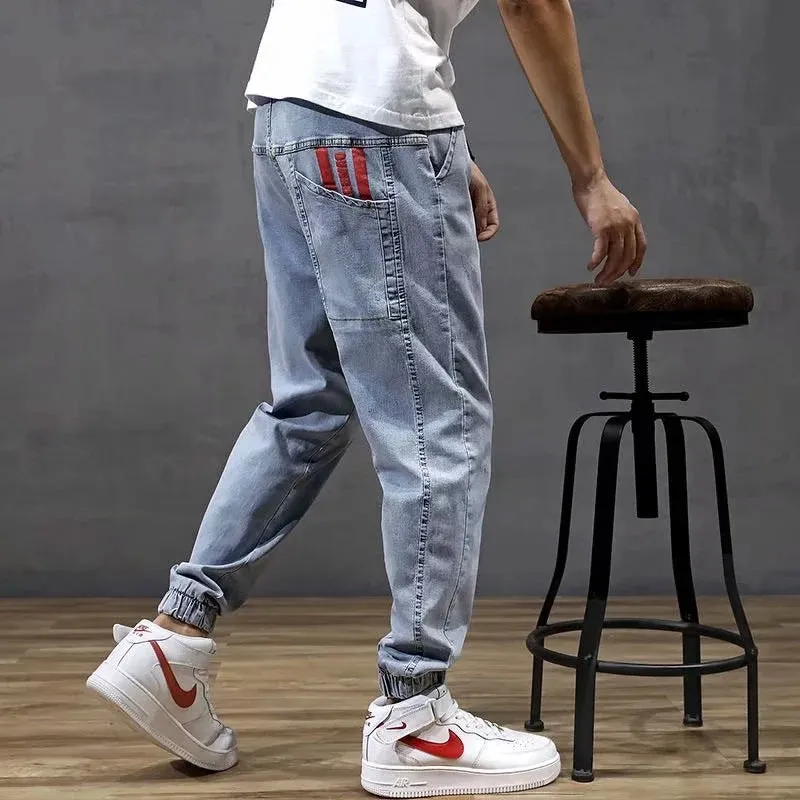 Elastic Waist Hip Hop Tight End Jeans