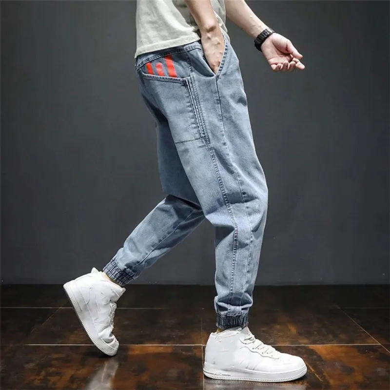Elastic Waist Hip Hop Tight End Jeans
