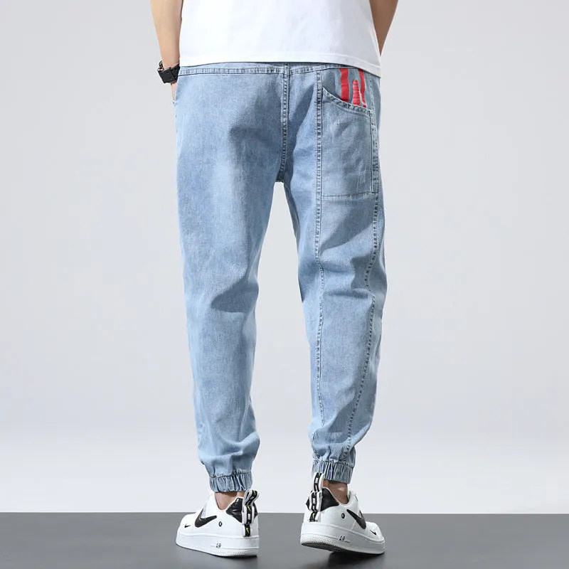 Elastic Waist Hip Hop Tight End Jeans
