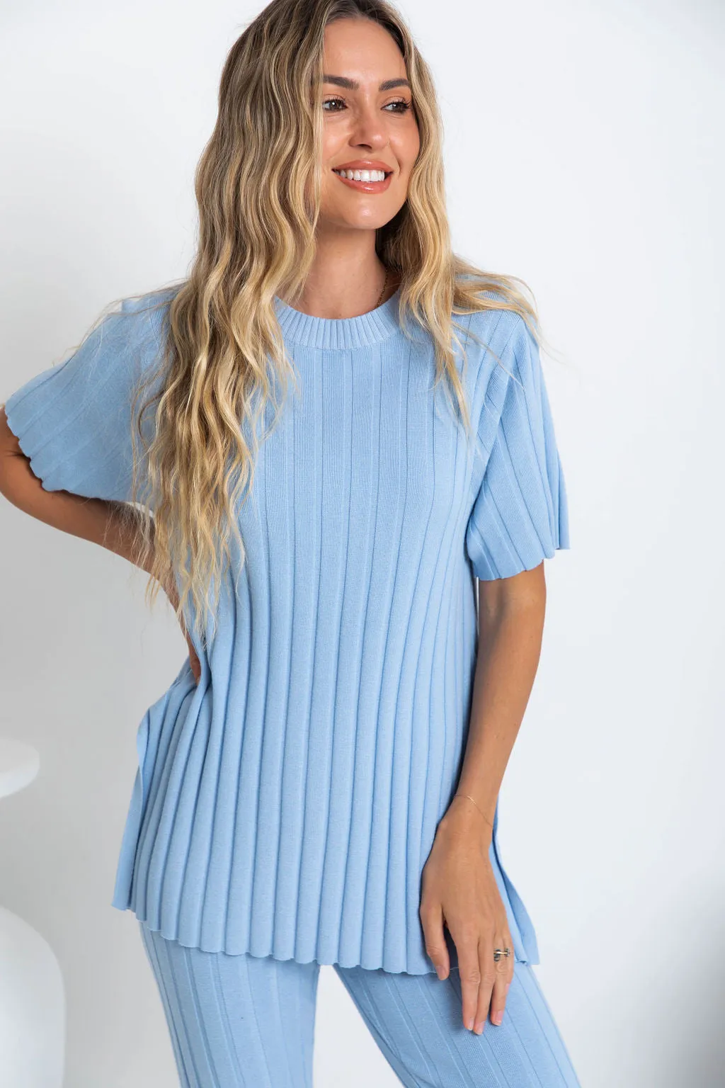 Elki Knit Top - Blue
