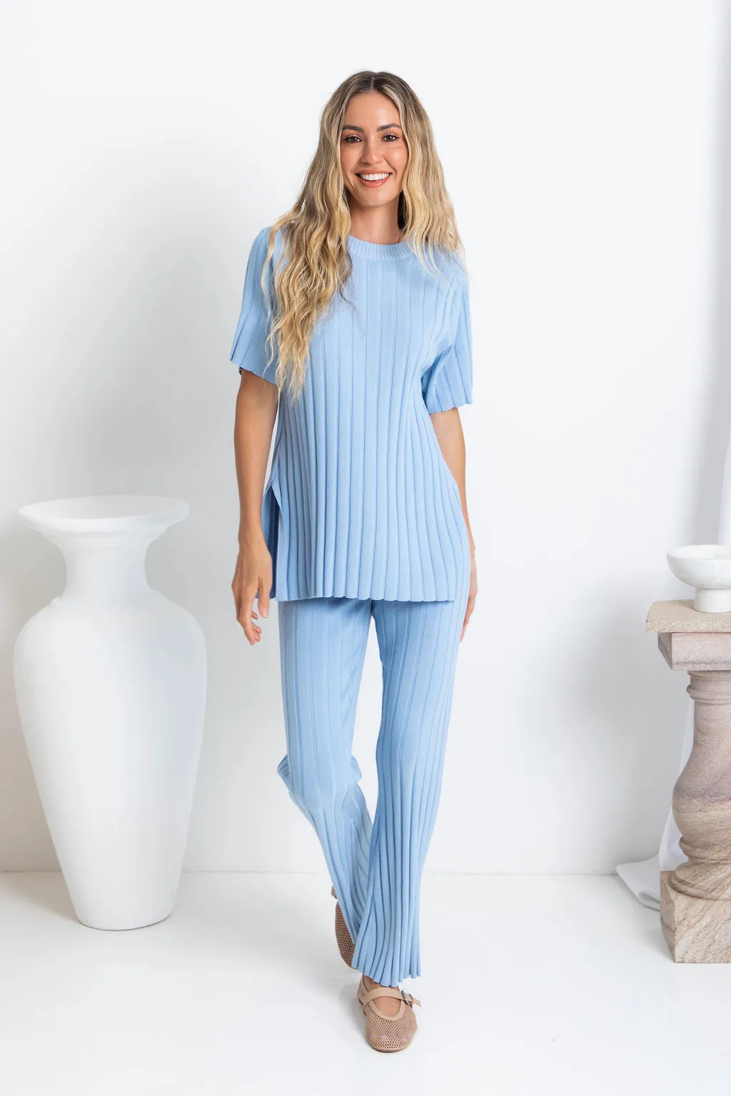 Elki Knit Top - Blue