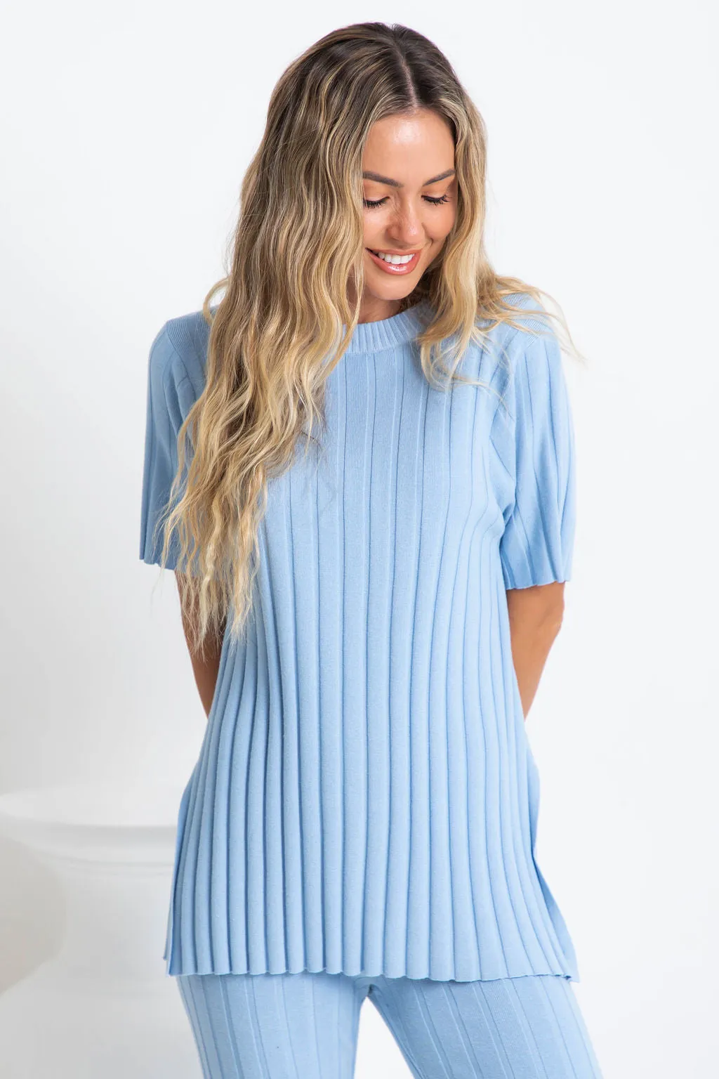Elki Knit Top - Blue