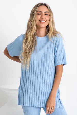 Elki Knit Top - Blue