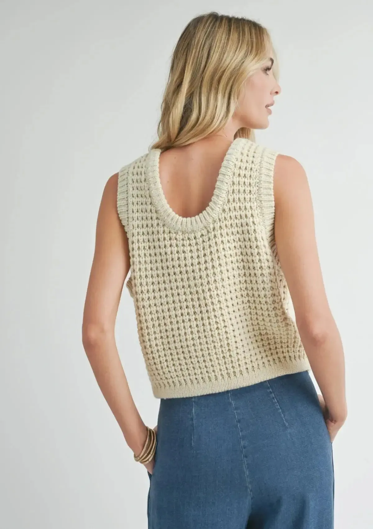 Elsie Sweater Tank - Ivory