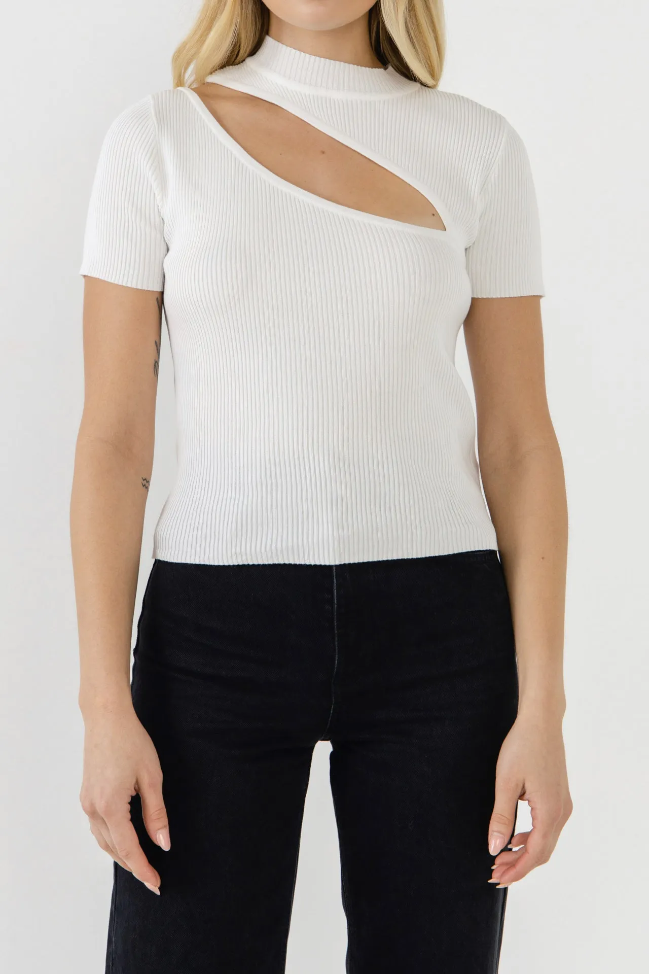 Endless Rose - Cut Out Knit Top