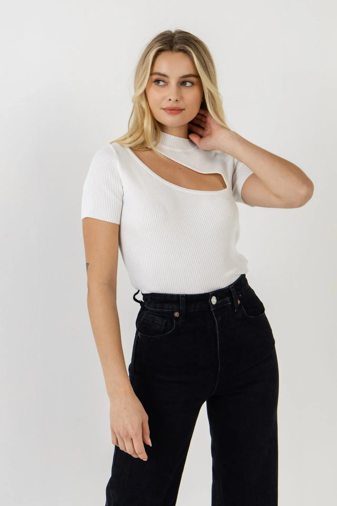 Endless Rose - Cut Out Knit Top
