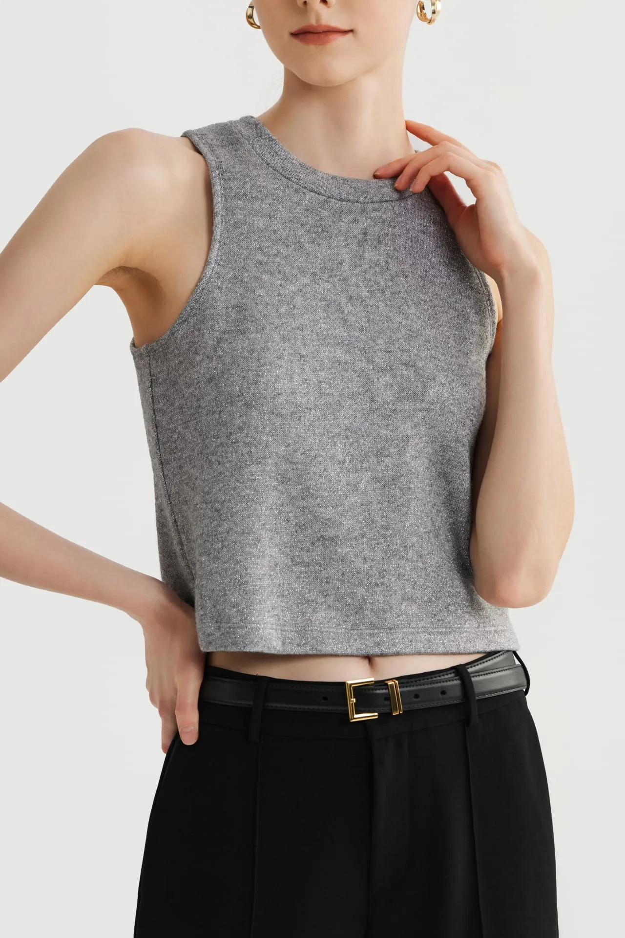 Essential Basic Knit Cropped Top